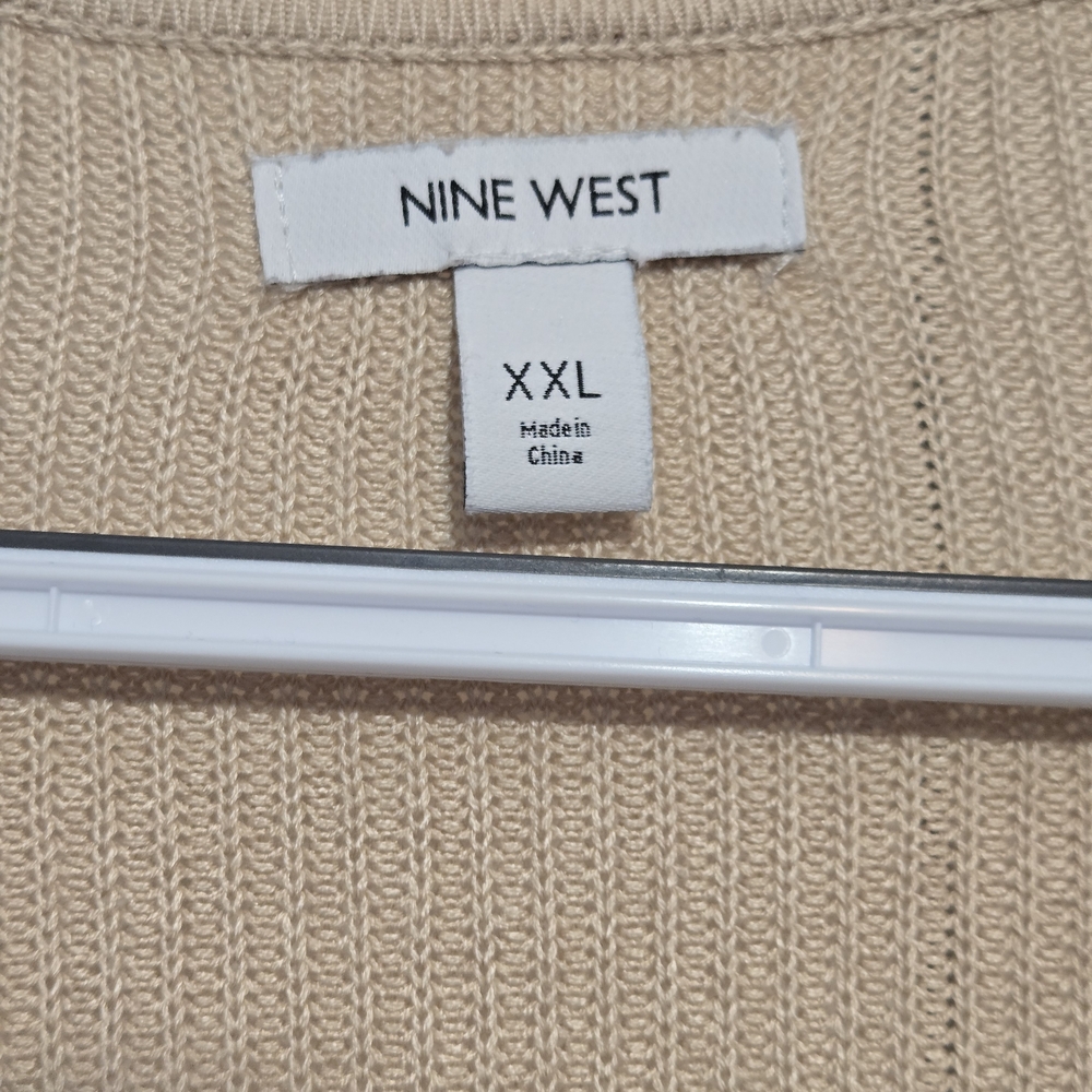 Nine West Women's Tan Cardigan Sweater- Size XXL - Picture 2 of 7